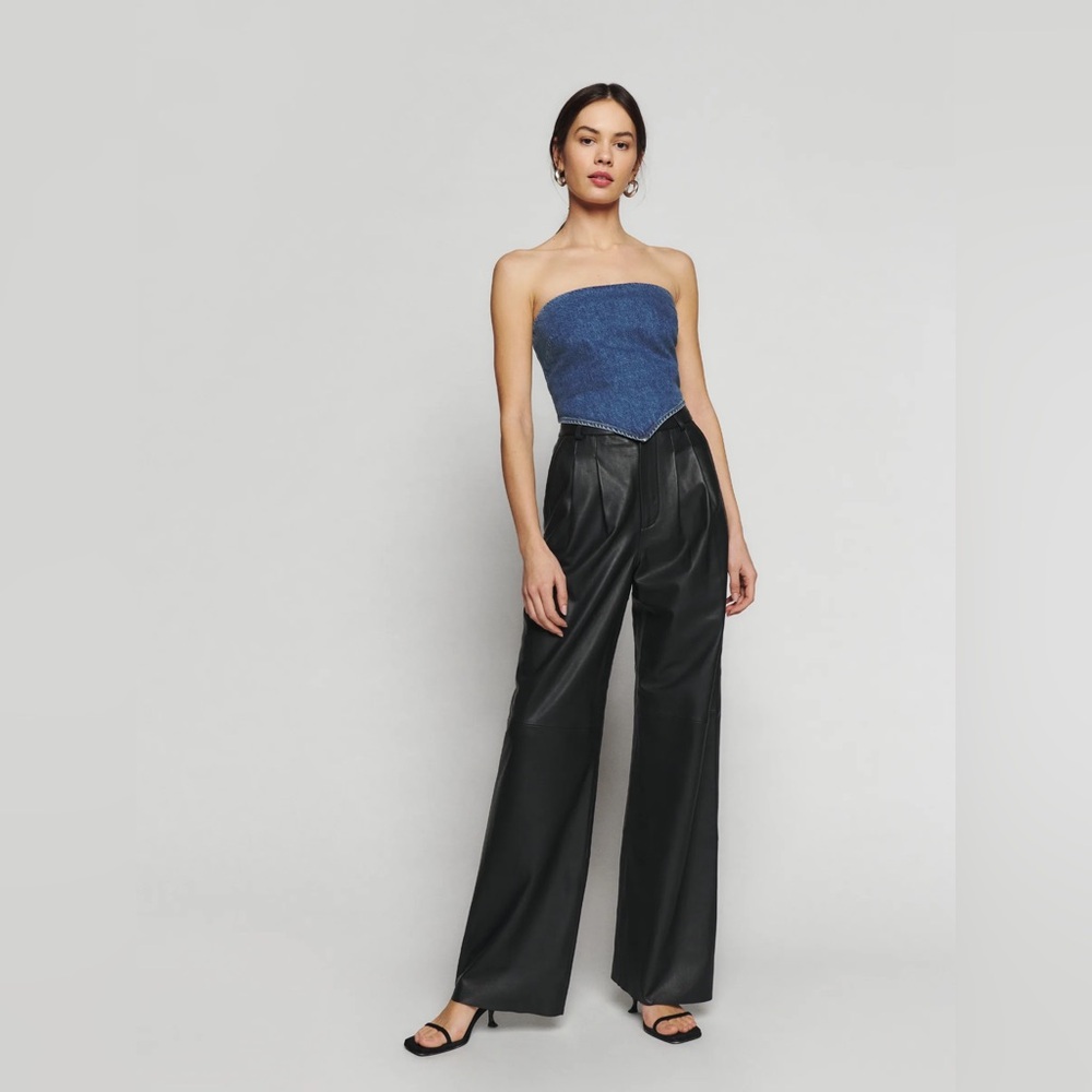 Reformation Braxton denim top - size 4